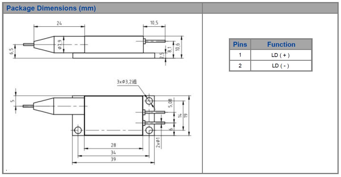 K976AA2RN-18.00W Wavelength-Stabilized Series, 976nm, 18W Wavelength-Stabilized Fiber Coupled Diode Laser